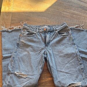 Garage Light Blue Distressed Boyfriend Jeans